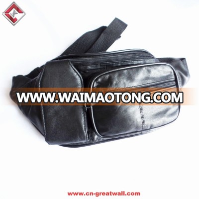 Men Genuine Leather Travel Messenger Shoulder Sling Chest Fanny Pack Waist Bag