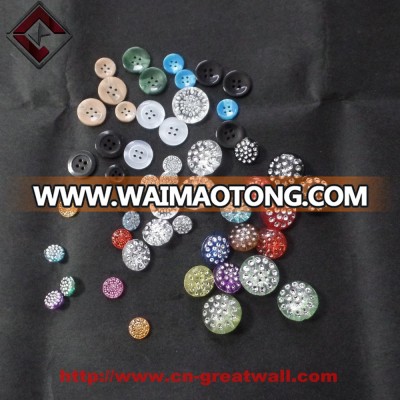 Clothing buttons resin rhinestone button fancy plastic button