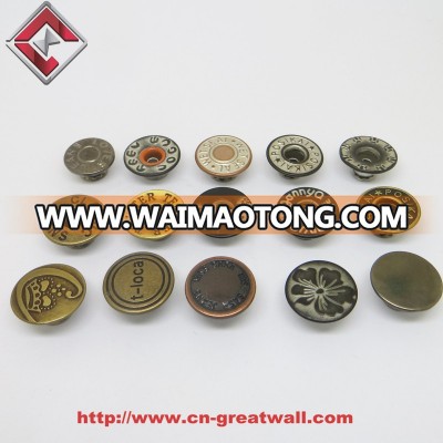 Different Type of Metal Buton Shank button Jean Jacket Metal Button