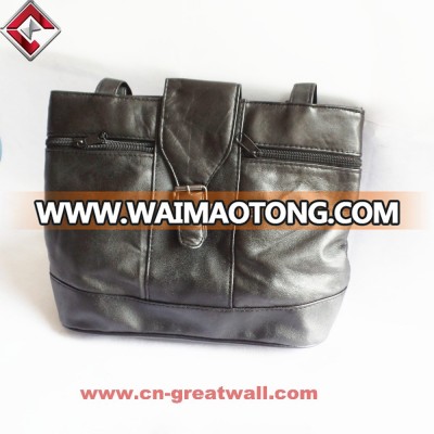 Fashion custom handbag brown classical mens genuine leather bags