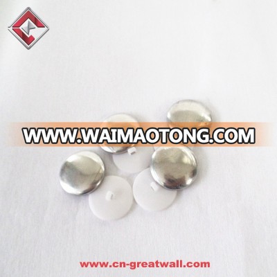 good quality alumin cover button with plastic leg for coat